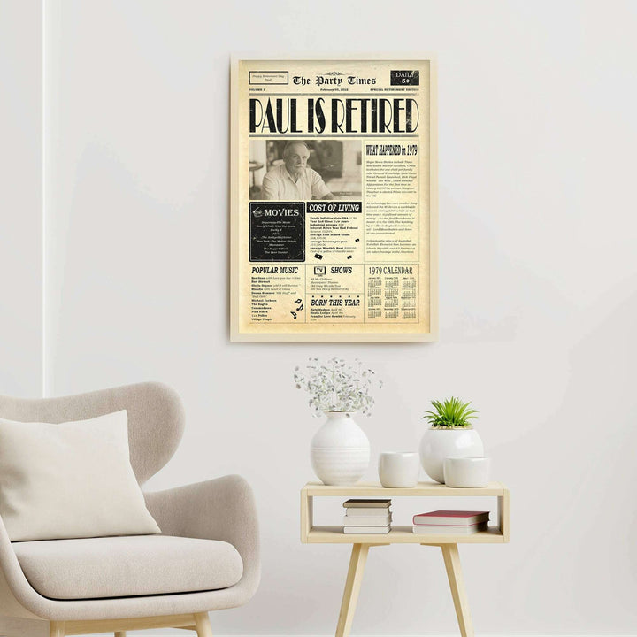Newspaper Retirement Gift Sign