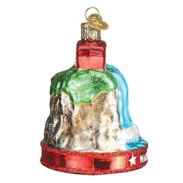 Old World Christmas Niagara Falls Blown Glass Ornament