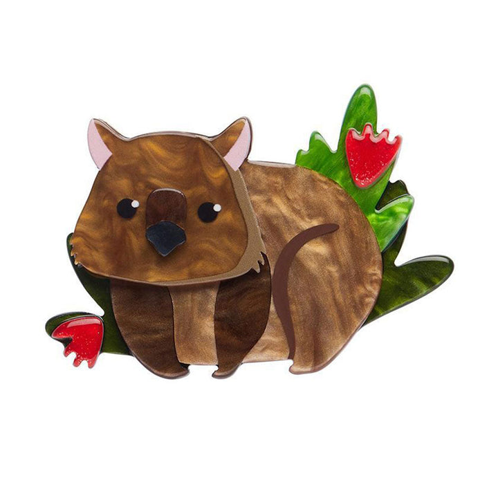 Nibbles the Wombat Brooch by Erstwilder image