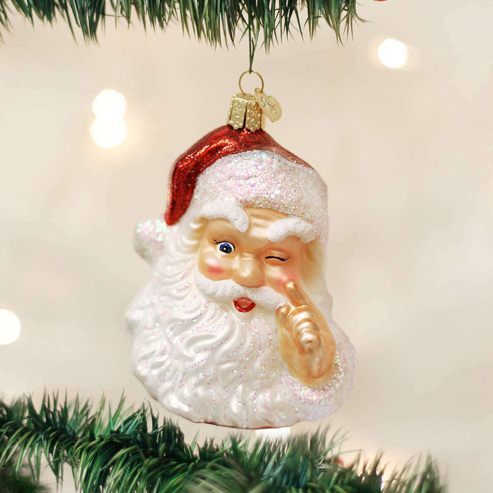 Old World Christmas Night Before Christmas Santa Blown Glass Ornament