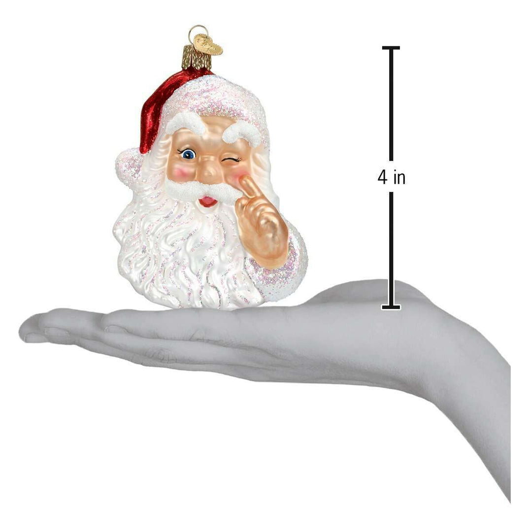 Old World Christmas Night Before Christmas Santa Blown Glass Ornament