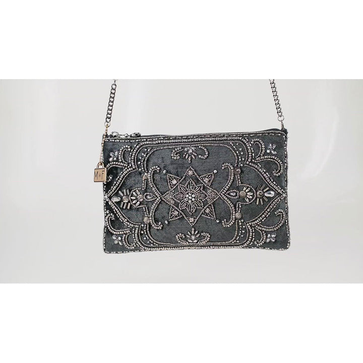 Night Light, Pewter Mini Crossbody Handbag by Mary Frances image 6