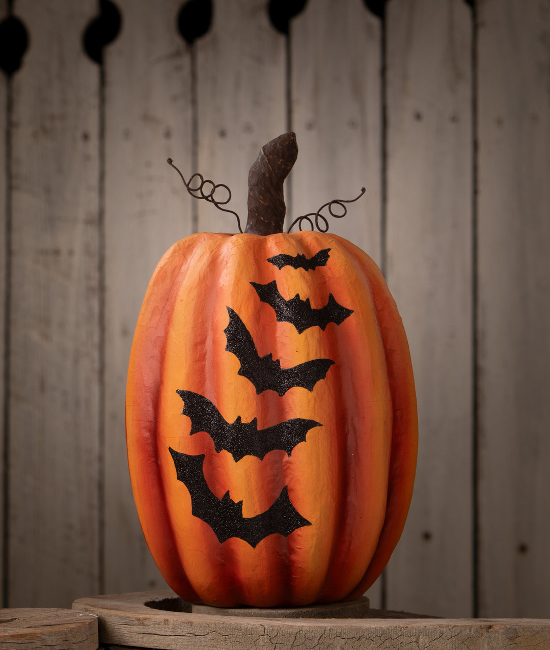 Pumpkin with Bats by Bethany Lowe Designs, halloween decor