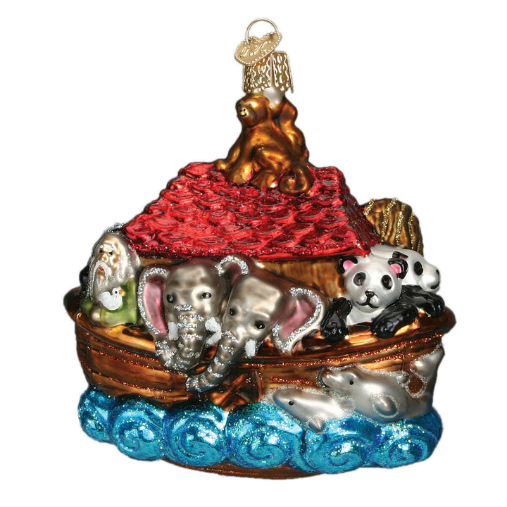 Old World Christmas Noah's Ark Blown Glass Ornament