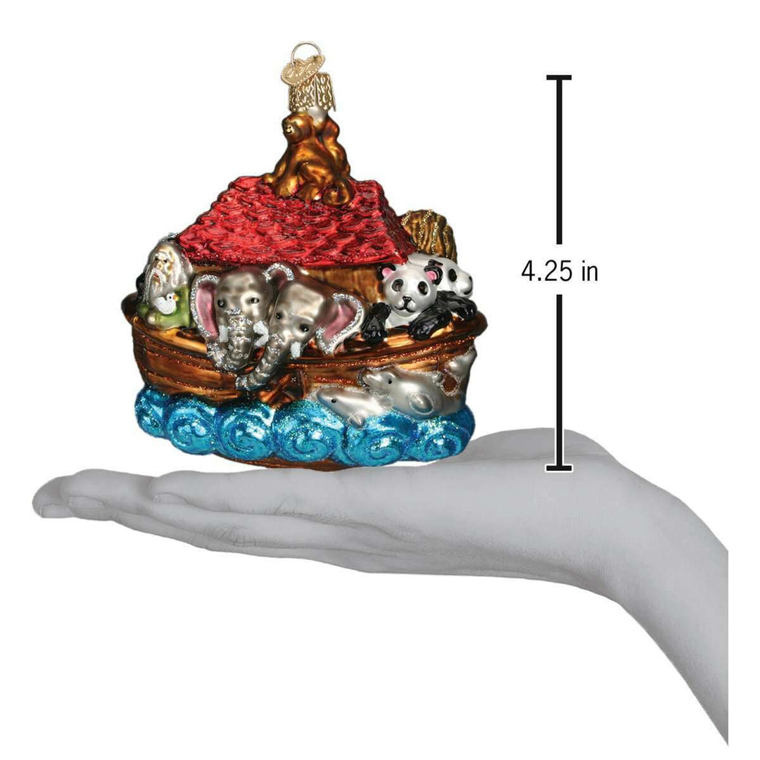 Old World Christmas Noah's Ark Blown Glass Ornament