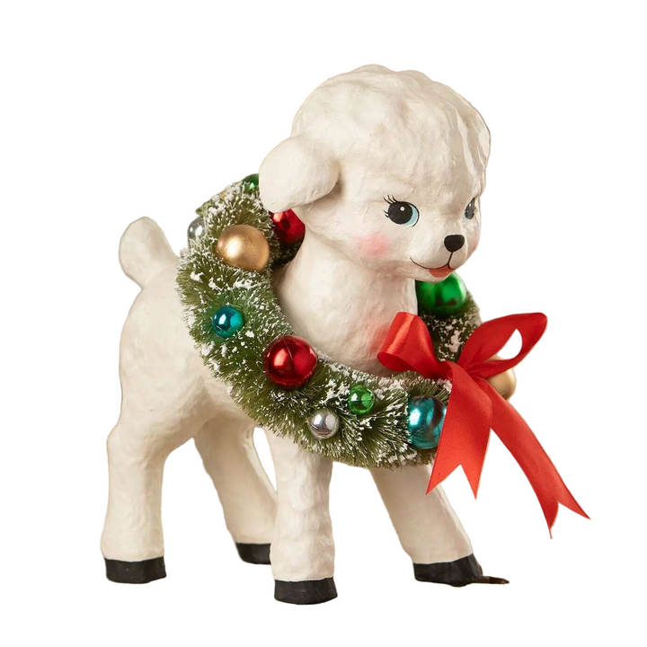 Noelle Lamb with Wreath ONE LEFT!! | Christmas Decor by Bethany Lowe