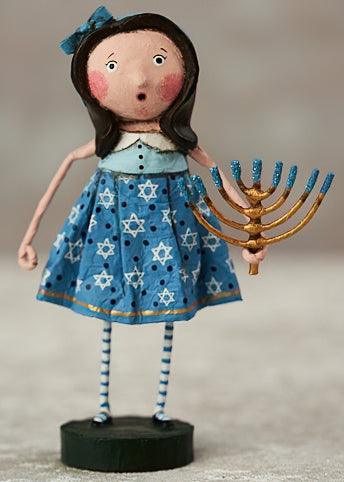 Nora's Menorah Hanukkah Figurine by Lori Mitchell - Quirks!