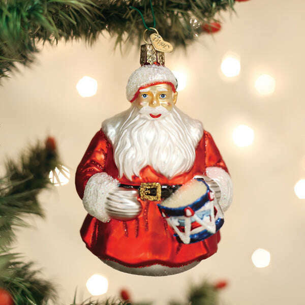 Old World Christmas Norman Rockwell Iconic Santa Blown Glass Ornament