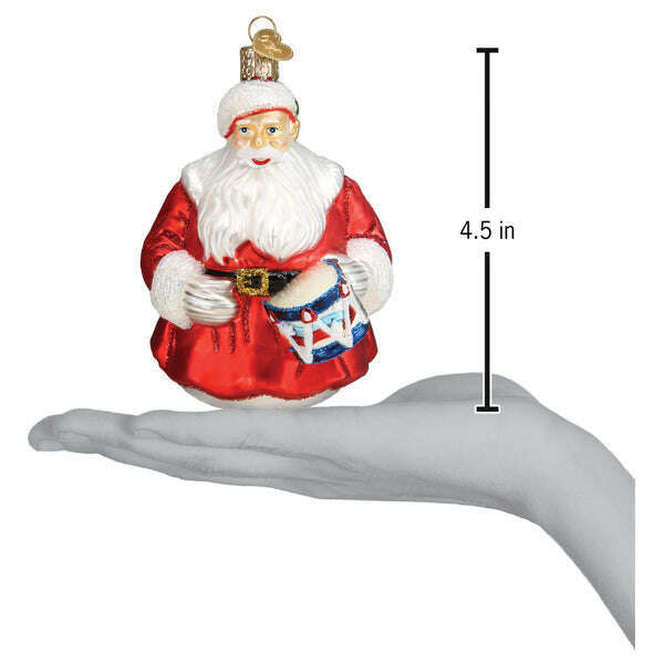 Old World Christmas Norman Rockwell Iconic Santa Blown Glass Ornament