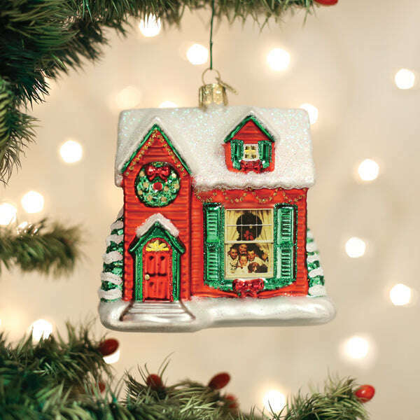 Old World Christmas Norman Rockwell You're Home! Blown Glass Ornament
