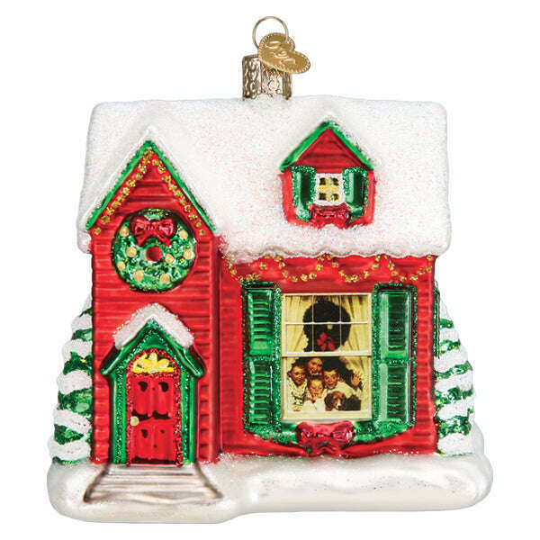 Old World Christmas Norman Rockwell You're Home! Blown Glass Ornament