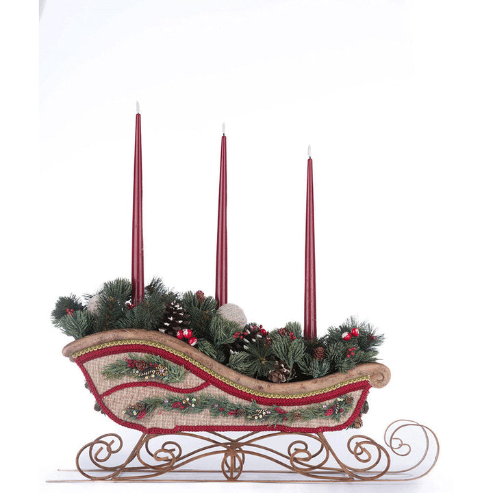 North Country Christmas Sleigh Candle Holder by Katherine's Collection image