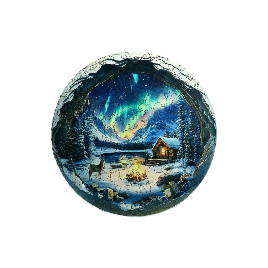 Northern Lights - Jigsaw Wooden Puzzle by Wizardi F07N9-25