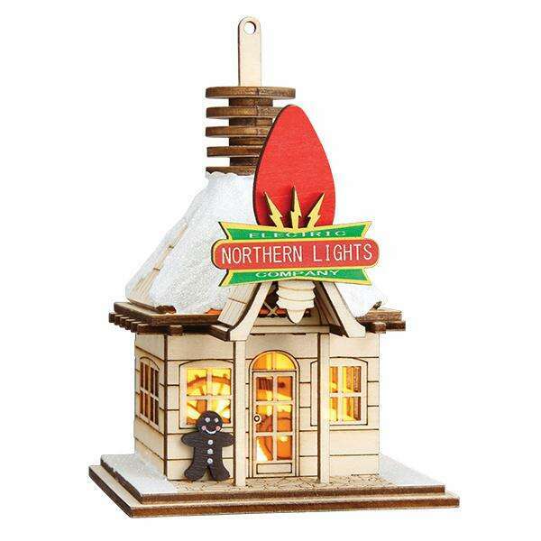 Old World Christmas Northern Lights Electric Co. Light-Up Cottage