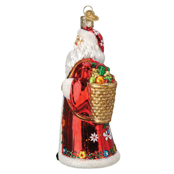 Old World Christmas Norwegian Santa Blown Glass Ornament