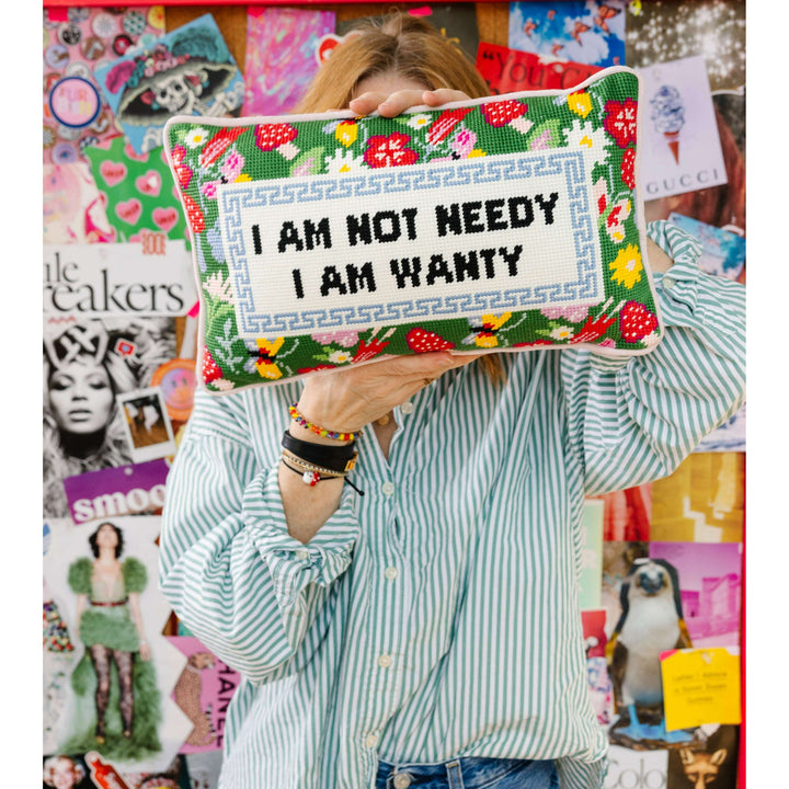 Not Needy Needlepoint Pillow