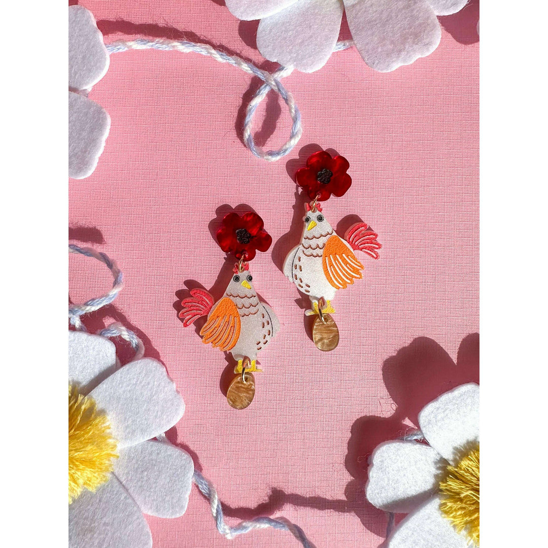 Nugget the Chicken Earrings