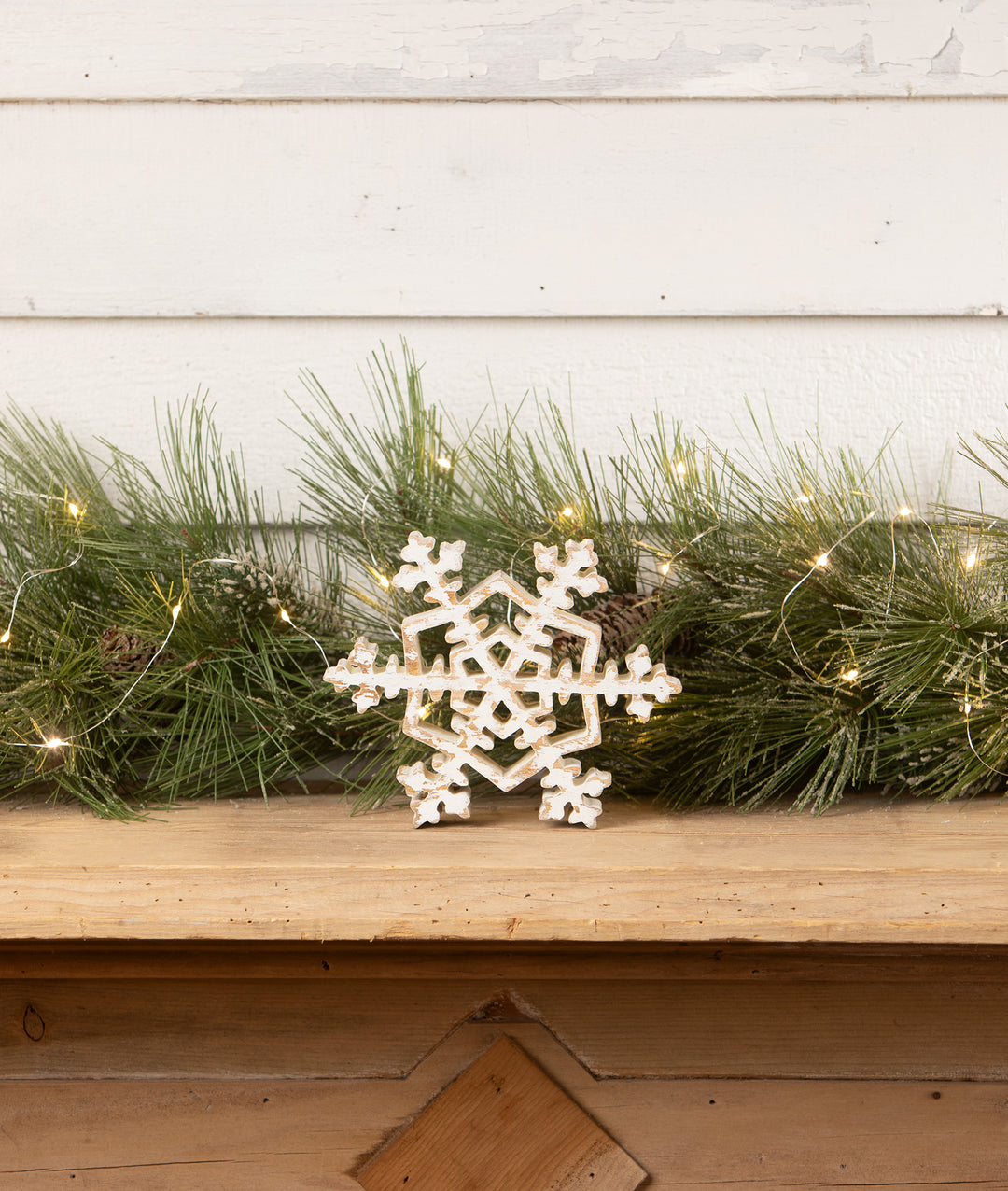 Wooden 7" Snowflake by Bethany Lowe Designs, christmas decor