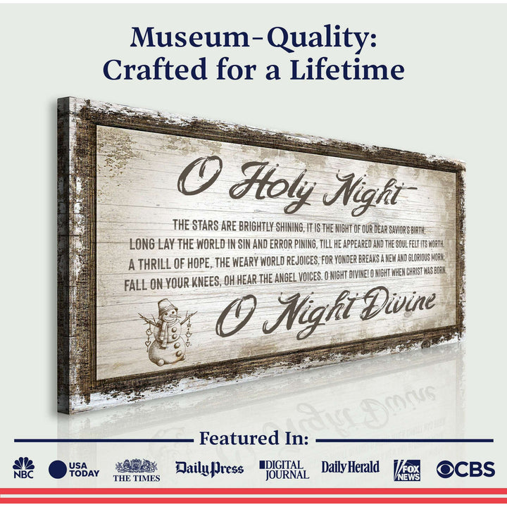 O Holy Night Christmas Sign