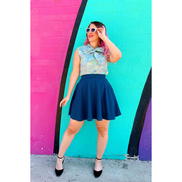 Ocean Blue Skater Skirt