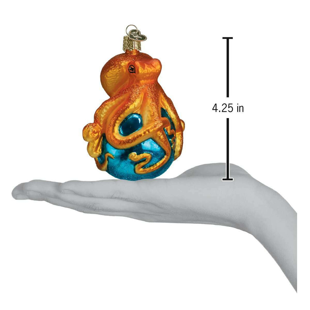Old World Christmas Octopus Blown Glass Ornament