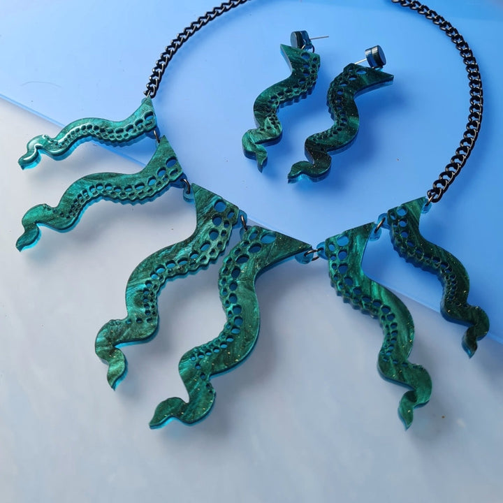 Octopus Tentacle Necklace by Cherryloco Jewellery 2