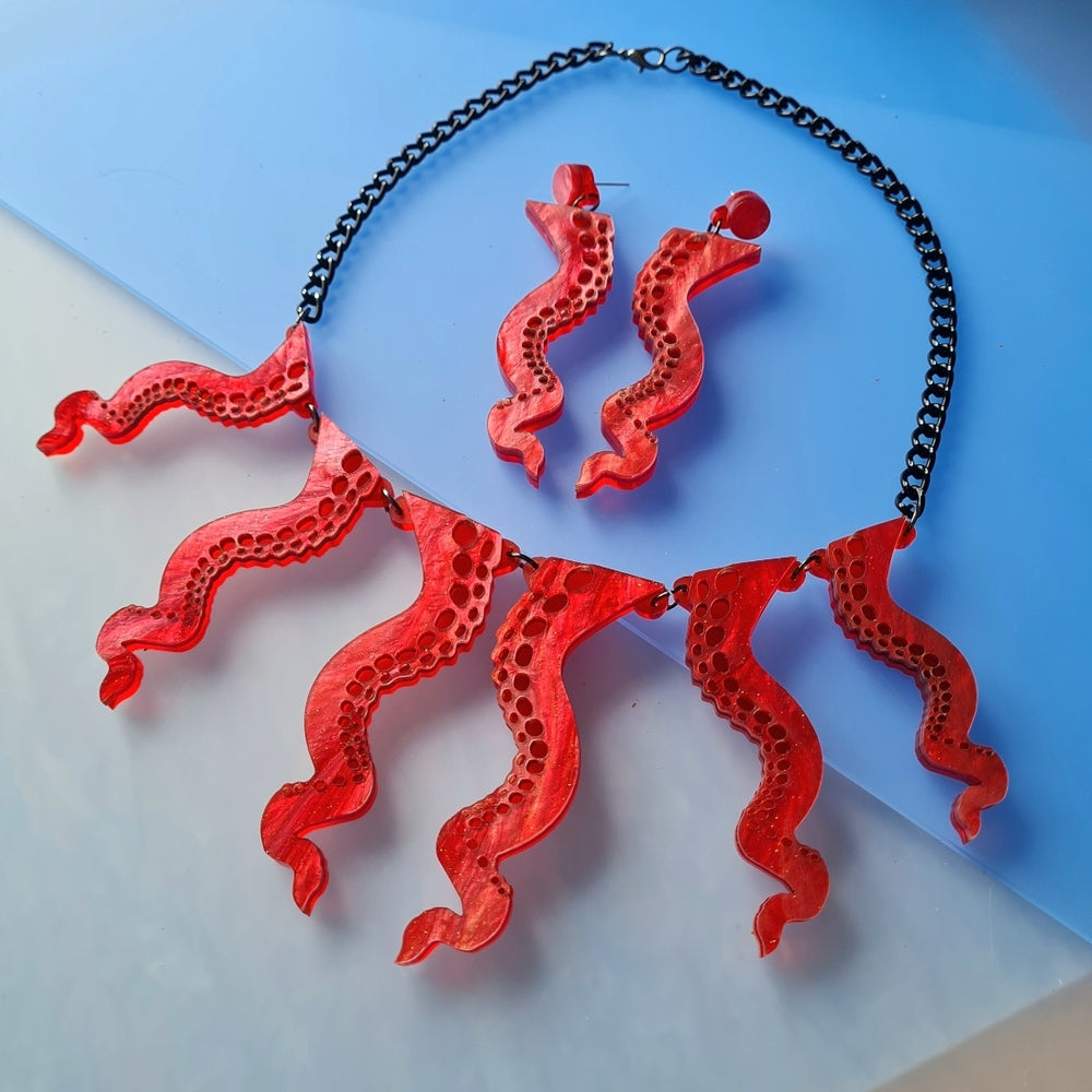 Octopus Tentacle Necklace by Cherryloco Jewellery 3
