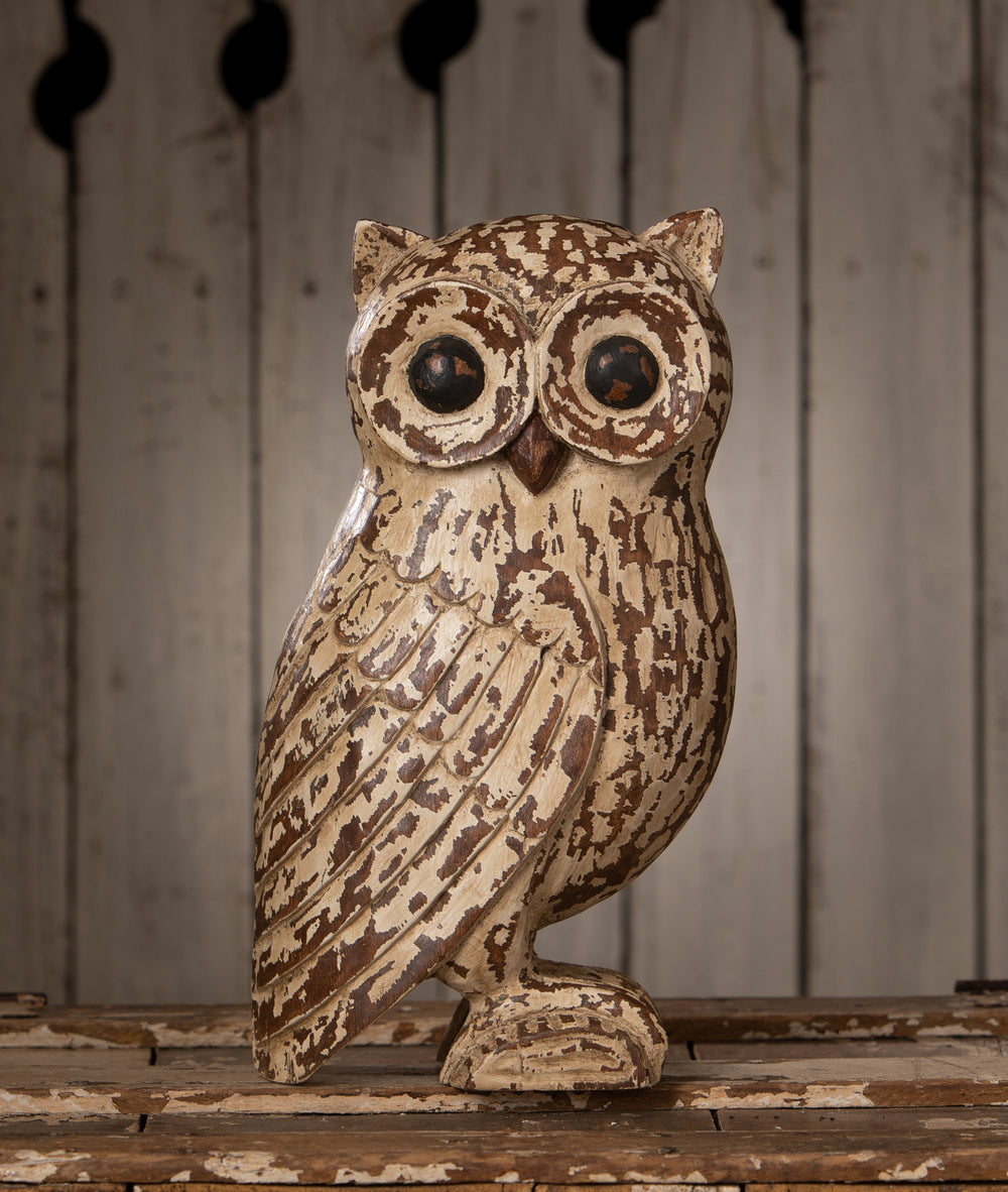 Handcarved 12" Wise Owl by Bethany Lowe Designs, image 2