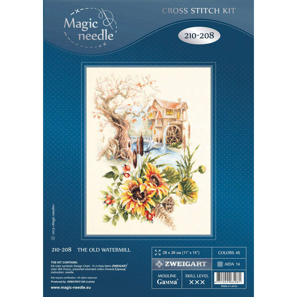 Old Watermill 210-208 Counted Cross-Stitch Kit
