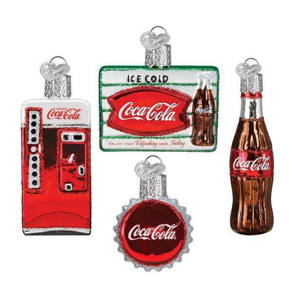 Old World Christmas Coca-Cola Mini Diner Blown Glass Ornament Set
