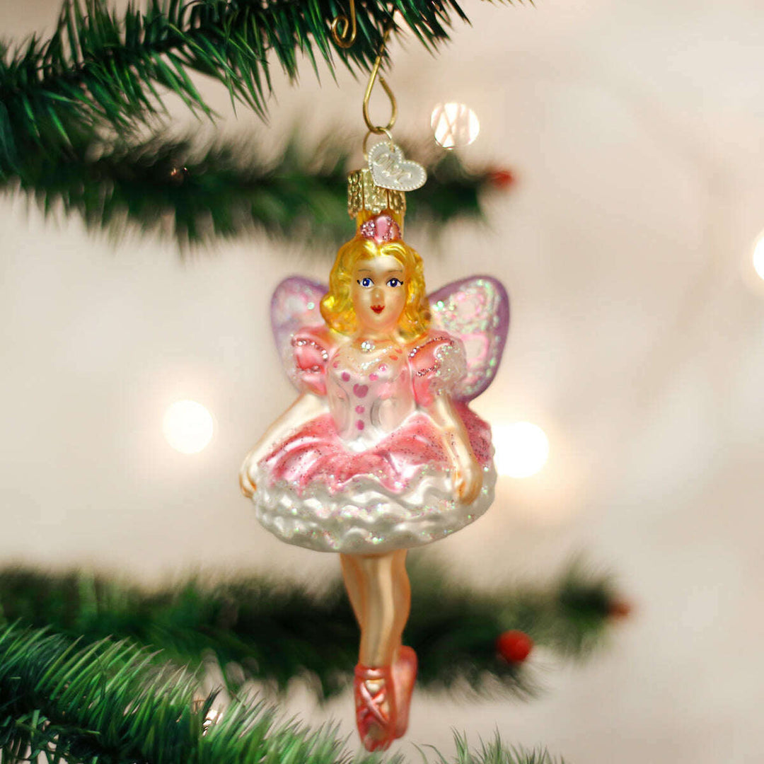 Old World Christmas Sugar Plum Fairy Blown Glass Ornament