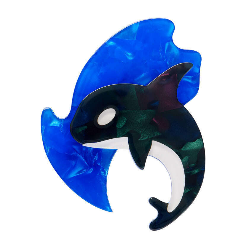 Olinda the Honorable Orca Brooch by Erstwilder erstwilder