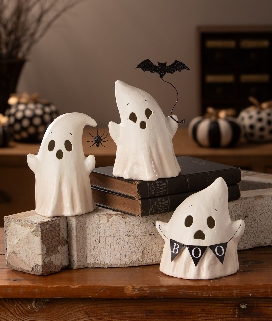 Luminary Boo with Bat by Bethany Lowe Designs, image 4