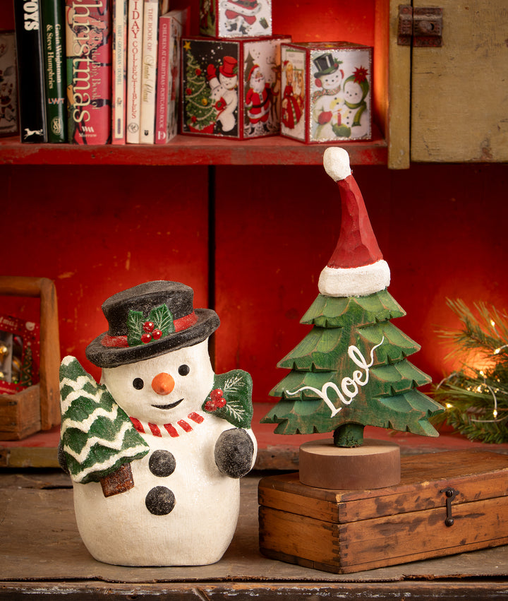 Snowman With Christmas Tree by Bethany Lowe Designs, image 3