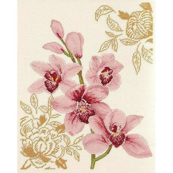 Orchid Counted cross stitch kit 1215A