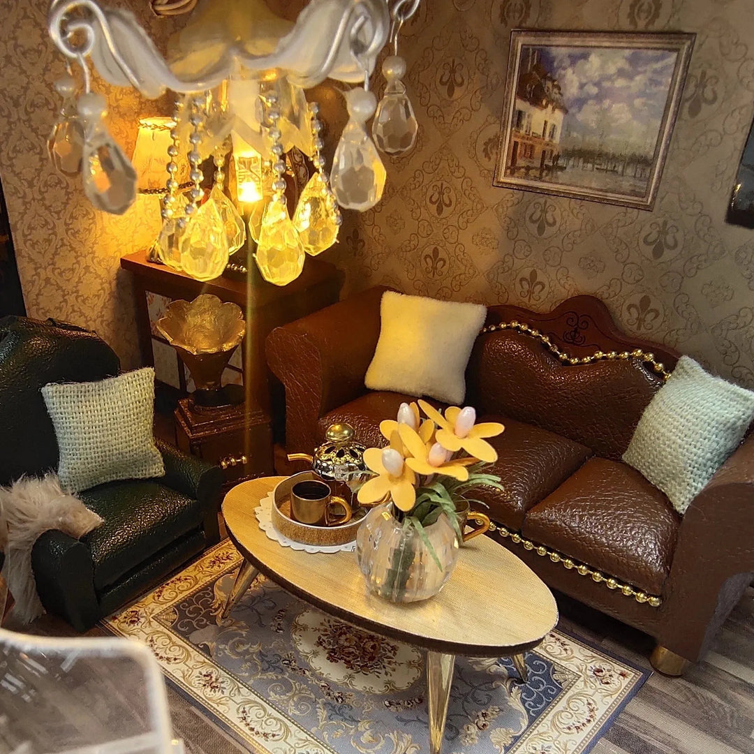 Miniature Wizardi Roombox Kit - House in English style Dollhouse Kit