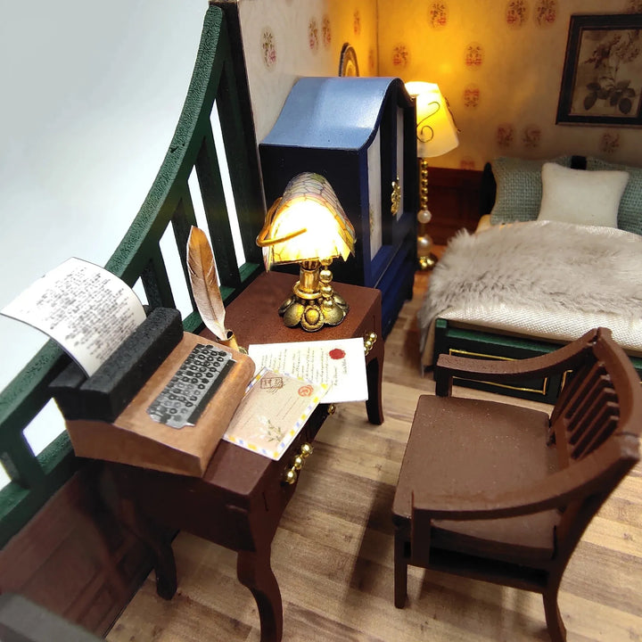 Miniature Wizardi Roombox Kit - House in English style Dollhouse Kit