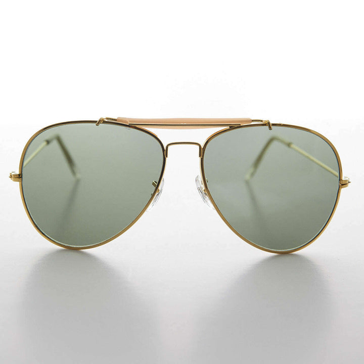 Original Brow Bar Aviator Sunglass with Glass Lens Vintage - Connelly