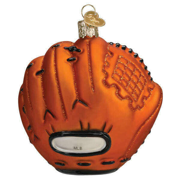 Old World Christmas Orioles Baseball Mitt Blown Glass Ornament