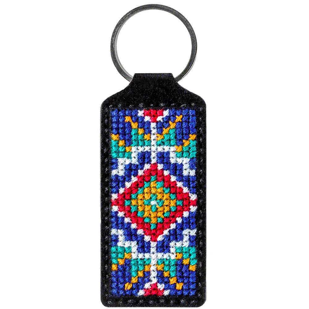 Ornament Key Chain Cross-stitch kit on artificial leather FLHL-021