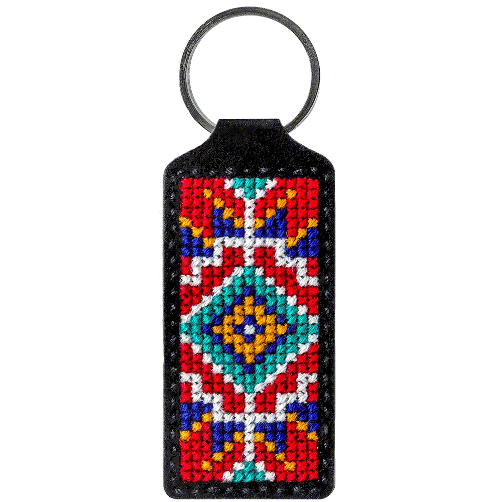Ornament Key Chain Cross-stitch kit on artificial leather FLHL-021