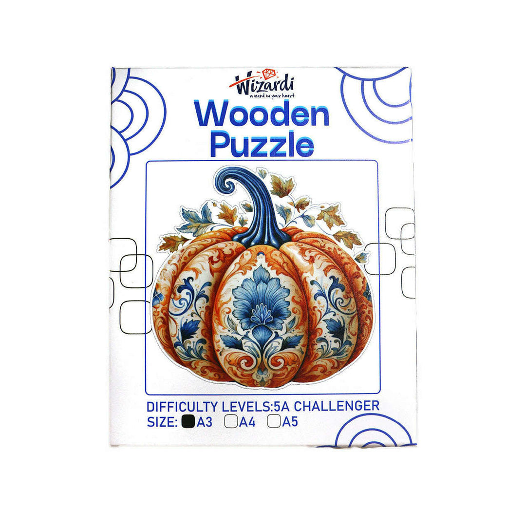 Ornate Pumpkin - Jigsaw Wooden Puzzle by Wizardi F07N9-37