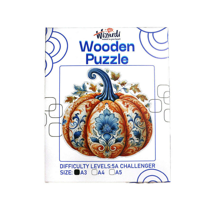 Ornate Pumpkin - Jigsaw Wooden Puzzle by Wizardi F07N9-37