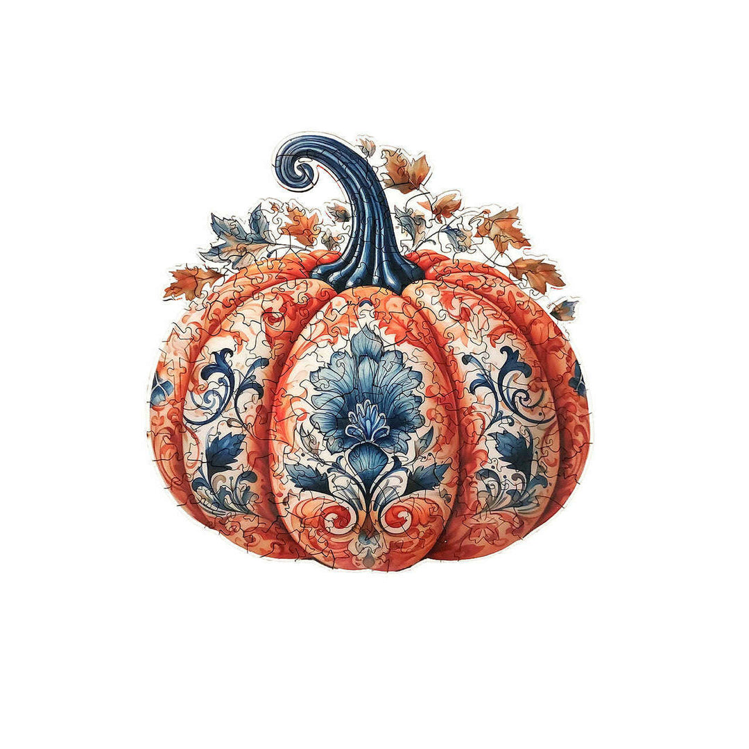 Ornate Pumpkin - Jigsaw Wooden Puzzle by Wizardi F07N9-37