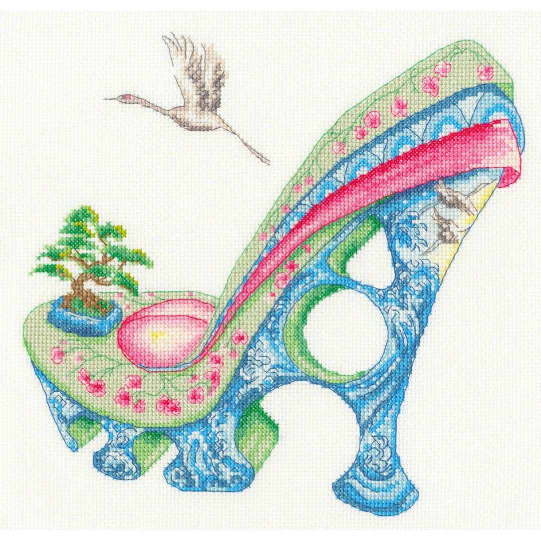 Osaka Spring XSK10 Counted Cross Stitch Kit