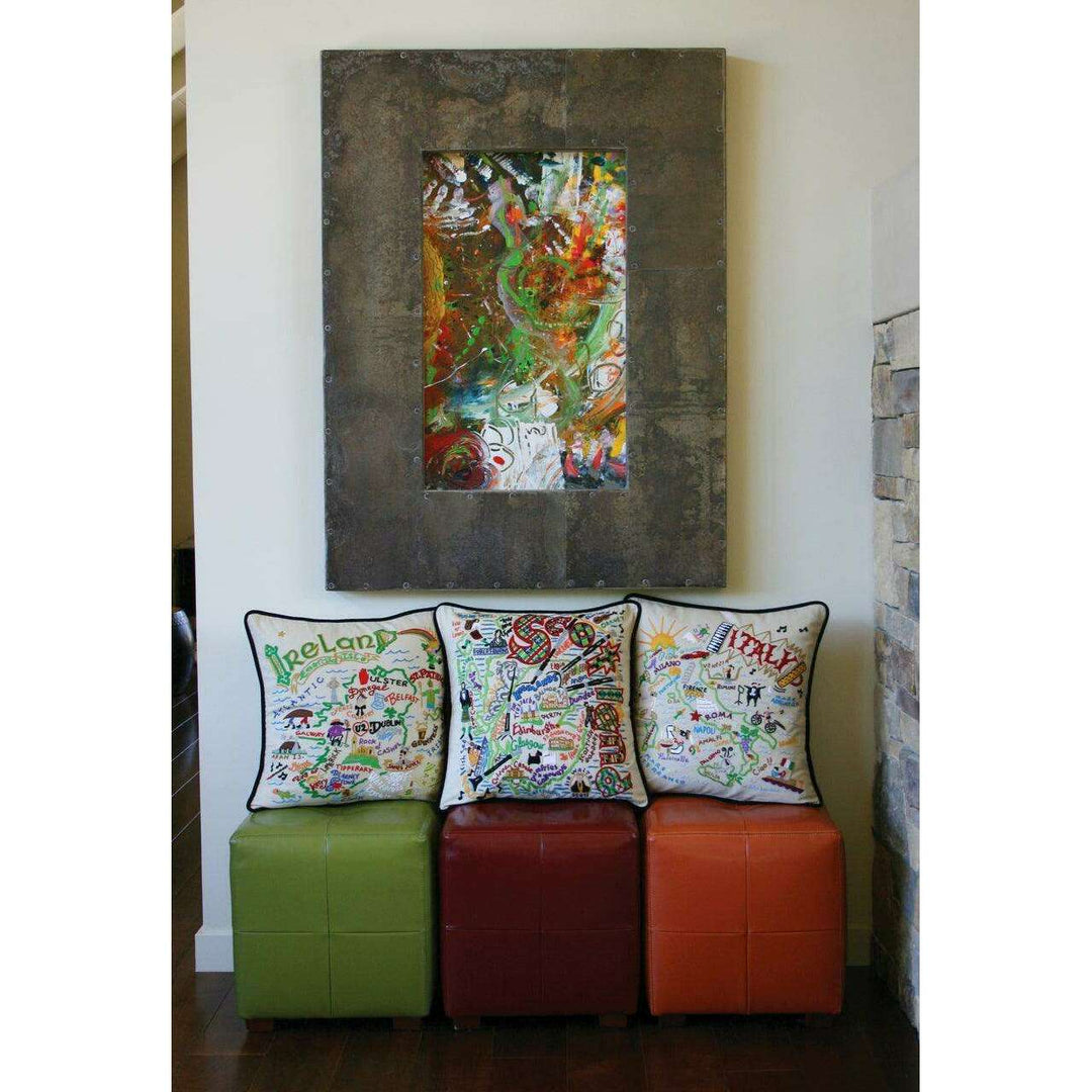 Ottowa Hand-Embroidered Pillow - Quirks!