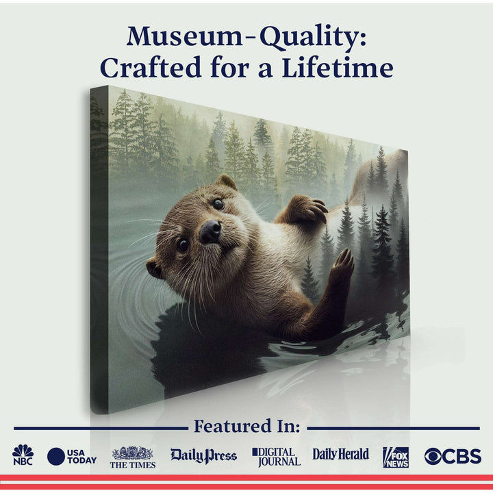 Otter Double Exposure Wall Art