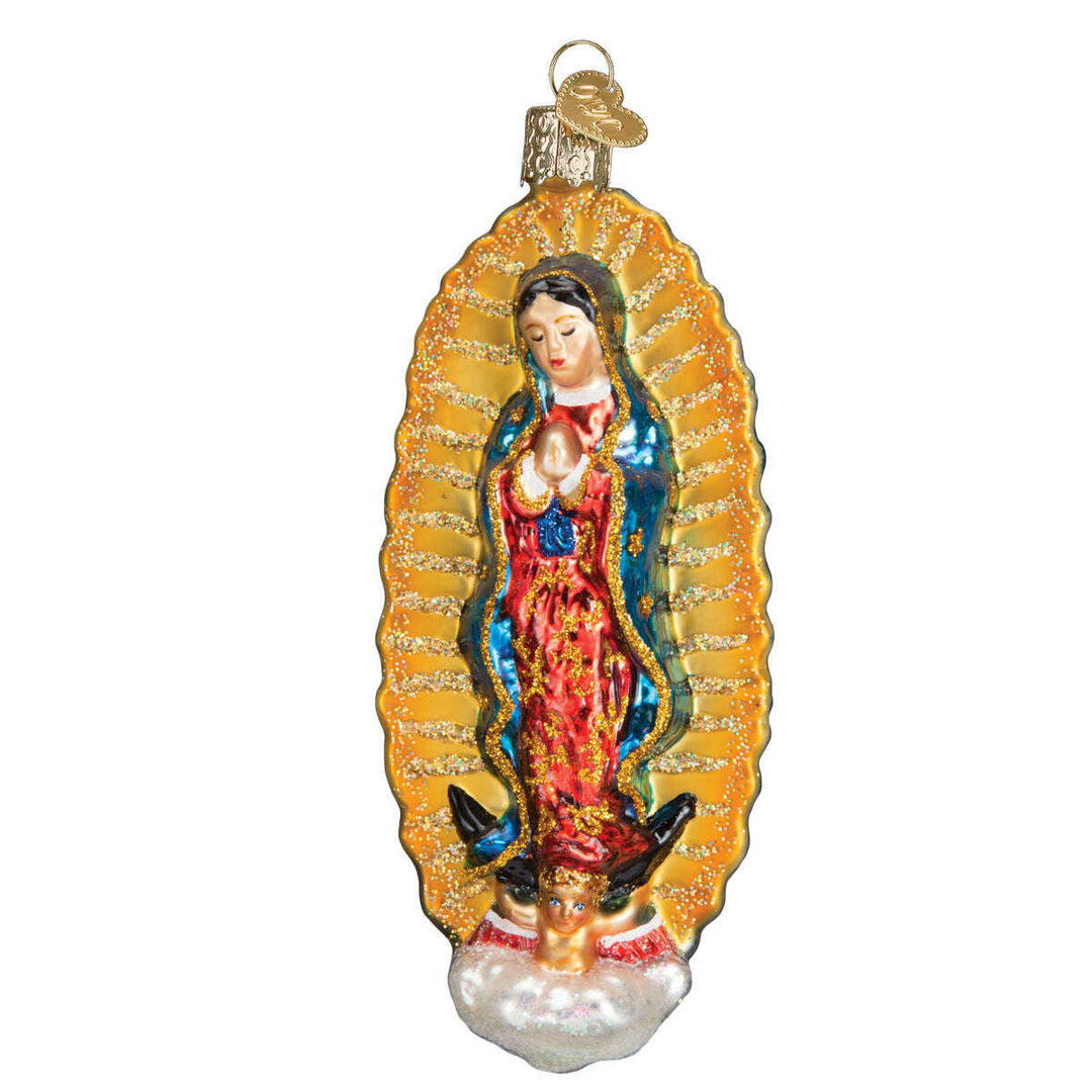 Old World Christmas Our Lady of Guadalupe Blown Glass Ornament