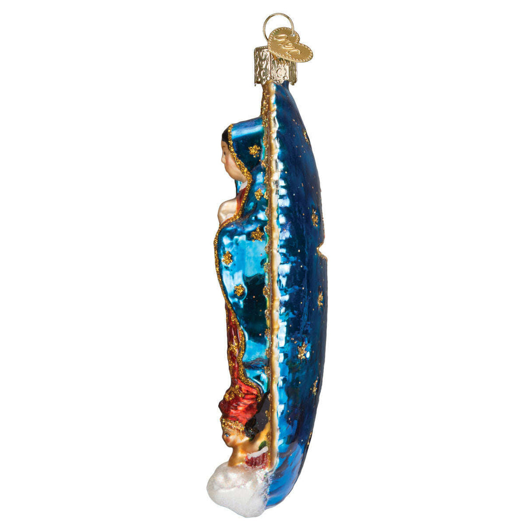 Old World Christmas Our Lady of Guadalupe Blown Glass Ornament