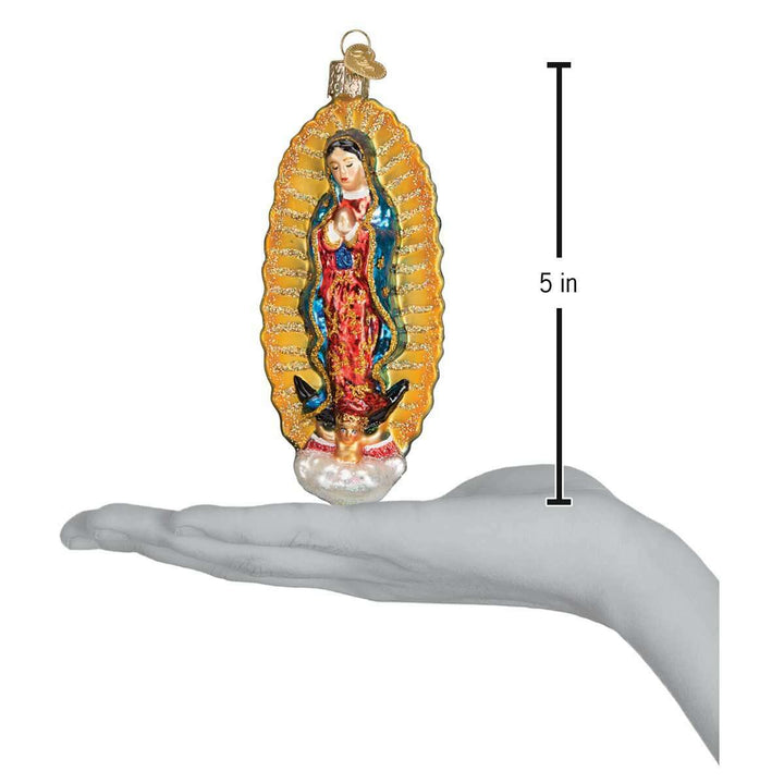Old World Christmas Our Lady of Guadalupe Blown Glass Ornament
